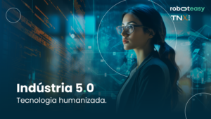 ilustração mulher jovem de perfil com fundo de fluxo tecnoloógico